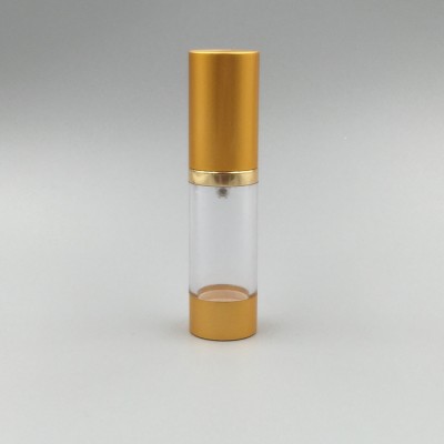 wholesale airless gold aluminum bottle transparent aluminum airless bottle