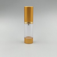 wholesale airless gold aluminum bottle transparent aluminum airless bottle