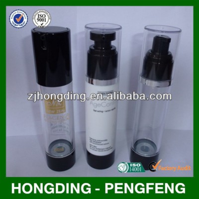 Plastic airless bottle 15/30/50/100 ml,AS cosmetic bottle