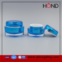 wholesale acrylic plastic oval shape sale aboard savel blue shinny cosmetic luxury cream jar/skin care jar