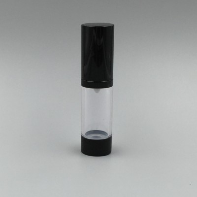 Black aluminium airless bottle for cosmetic packaging 15ml-120ml