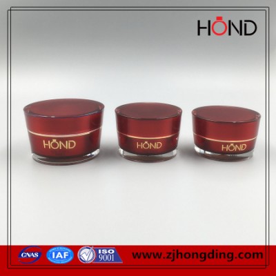 best marketing service high quality flat tapered red face cream jar with red lid/cream jar 50 jar cosmetic