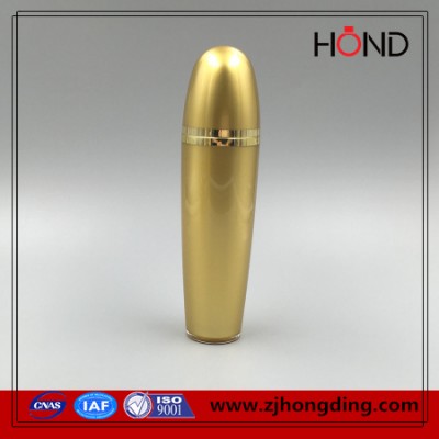 wholesale acrylic gold color 100 ml bottles black plastic bottle golden cosmetic container