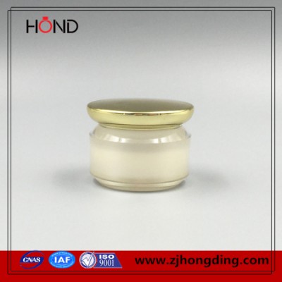 wholesale acrylic jar 20ml yellow round cosmetic skin plastic jar 20g mushroom style plastic jar