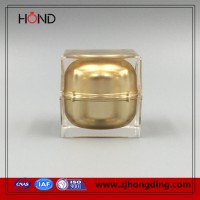 wholesale acrylic jar 20ml gold square cosmetic skin bleaching cream jar 20g