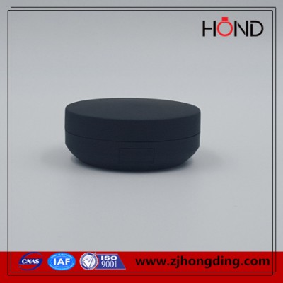 Charming cosmetic loose powder jar; make up cosmetics packaging/ black airless powder jar