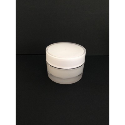 wholesale acrylic jar 30g straight round white cosmetic jar