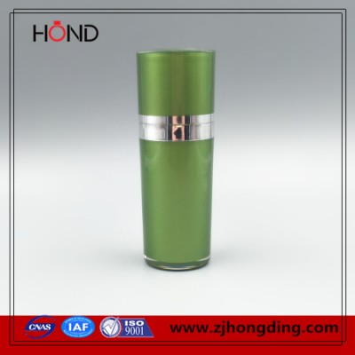 wholesale green bottle plastic round acrylic pump bottle /plastic lotion bottle/80ml acrylic pump round bottle